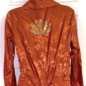 Lotus gold and copper top handpainted